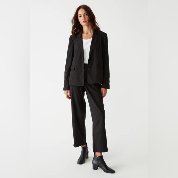 Michael Stars Women’s Smith Twill Blazer in Black Size 0 - Picture 1 of 8